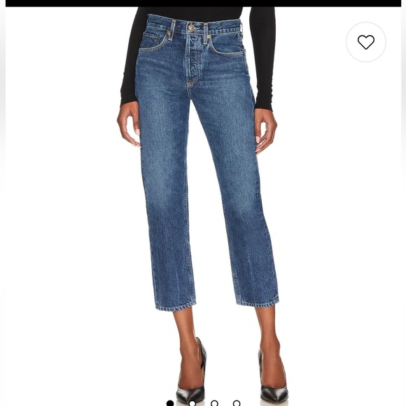 Agolde Blue Straight Leg Jeans - Picture 1 of 13